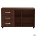 Mobile pedestal MG-408L (1046x450x620mm), dark walnut (assembled)