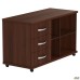 Mobile pedestal MG-408L (1046x450x620mm), dark walnut (assembled)