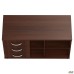 Mobile pedestal MG-408L (1046x450x620mm), dark walnut (assembled)