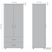 Roma R-302 wardrobe (765x520x1790) Sonoma Oak