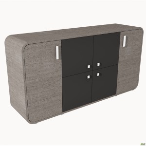 Chest of drawers AT-902 (1620x420x830) Grey wenge / graphite