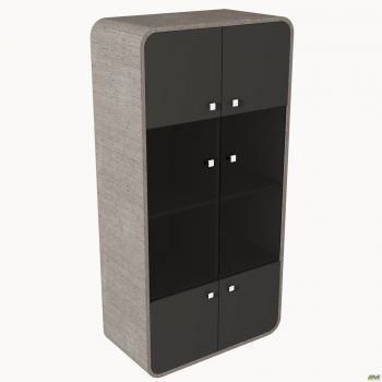 AT-606 cabinet with glass (820x420x1640) Grey Wenge/graphite/black graphite