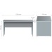 MG-107 office desk (1500x678x750mm), dark walnut