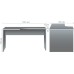 MG-20L office desk (1382x800x750mm), left-hand, dark walnut