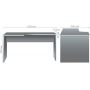 MG-20L office desk (1382x800x750mm), left-hand, dark walnut