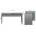 MG-20R office desk (1382x800x750mm), right-hand, dark walnut