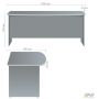 MG-220/1 executive desk (1800x900x780mm), dark walnut