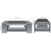 MG-315 coffee table (1200x600x450mm), dark walnut/anthracite insert