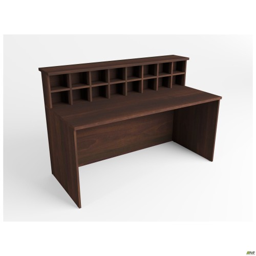 Reception Desk MG-511 (1600x790x1075mm) Dark walnut/anthracite insert