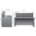 Reception Desk MG-511 (1600x790x1075mm) Dark walnut/anthracite insert