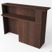 MG-531L reception desk return unit (400x1500x1075mm), dark walnut, left-hand