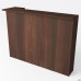MG-531L reception desk return unit (400x1500x1075mm), dark walnut, left-hand