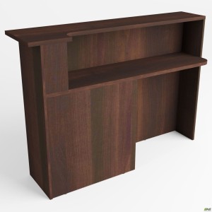MG-531R reception desk return unit (400x1500x1075mm), dark walnut, right-hand