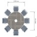 Conference table 1900x1900x750H Set 1, Smoky Liberty Elm/Black Graphite