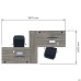 Manager desk set for 2 workstations, Set 14, Smoky Liberty elm/Black graphite
