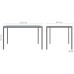 Turin Knock-down Desk (1000x600x750H) Black graphite/Sonoma oak