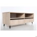 Pluto TV-1 TV stand (1200x450x500H) Oak Endgrain/Black Graphite