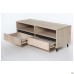 Pluto TV-1 TV stand (1200x450x500H) Oak Endgrain/Black Graphite