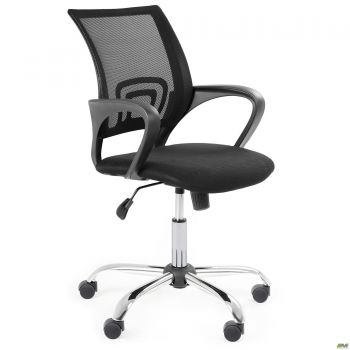 Web Chrome chair, A-1 seat/black mesh back