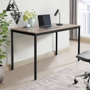 Turin Knock-down Desk (1187x600x750H) Black graphite/Sonoma oak
