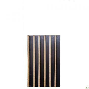 Slat wall panel Welcome (550x42x530mm) black, Sonoma Oak