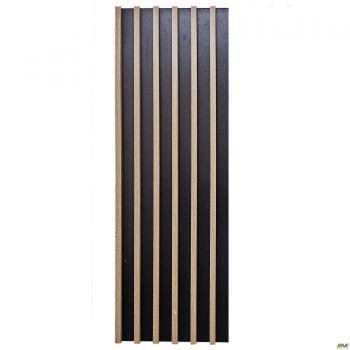 Slat wall panel Welcome (550x42x980mm) black, Sonoma Oak