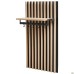 Wall coat rack with shelf Welcome (490x252x88mm) black graphite, Sonoma Oak