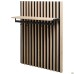 Wall coat rack with shelf Welcome (750x252x88mm) black graphite, Sonoma Oak