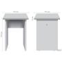 Stool (330x330x450H), White, 16 mm