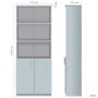 Document cabinet OM-601 (720x362x1868mm) Sonoma Oak