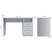 Single-pedestal desk OM-122R (1200x580x750mm) Sonoma Oak