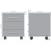 Mobile pedestal with lock OM-401 (400x400x500mm) (assembled) Sonoma Oak