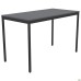 Turin Knock-down Desk (1187x600x750H) Black graphite/Grey Slate