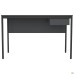 Oslo Desk with drawer (1187x600x750) Black graphite, Grey Slate