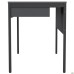 Oslo Desk with drawer (1187x600x750) Black graphite, Grey Slate