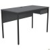 Oslo Desk with drawer (1187x600x750) Black graphite, Grey Slate