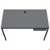 Oslo Desk with drawer (1187x600x750) Black graphite, Grey Slate