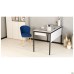 Oslo Desk with drawer (1187x600x750) Black graphite, Grey Slate