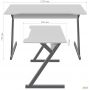 Dexter DX1200 computer desk (1200x600x750H) graphite black/Anthracite