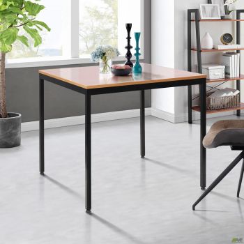 Turin Knock-down Desk (800x800x750H) Black graphite/Beech