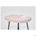 Jam bar chair, black graphite frame, whitened ash seat