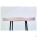 Jam bar chair, black graphite frame, whitened ash seat