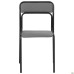 Askona chair, black frame, grey faux leather