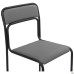 Askona chair, black frame, grey faux leather