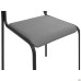 Askona chair, black frame, grey faux leather
