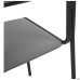 Askona chair, black frame, grey faux leather