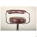 Marquis hocker bar stool, chrome, Madras dk brown, T-shaped footrest