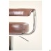 Marquis hocker bar stool, chrome, Madras dk brown, T-shaped footrest