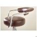 Marquis hocker bar stool, chrome, Madras dk brown, T-shaped footrest