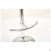Marquis hocker bar stool, chrome, Madras dk brown, T-shaped footrest